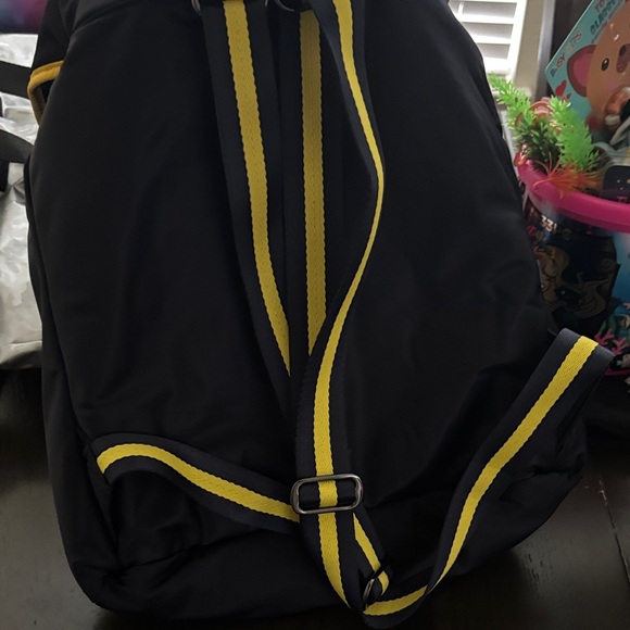 MZ Wallace Women’s Backpack in Black with Yellow Accents and includes pouch - Picture 5 of 6